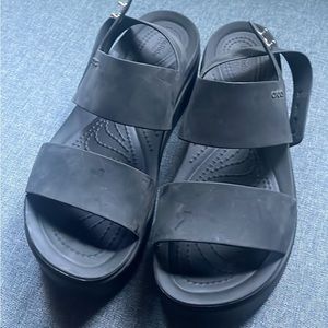 Black crocs sandals size 8 women’s